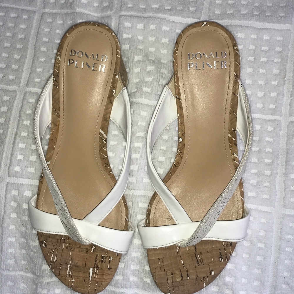 Donald J. Pliner Women's White and Tan Sandals
